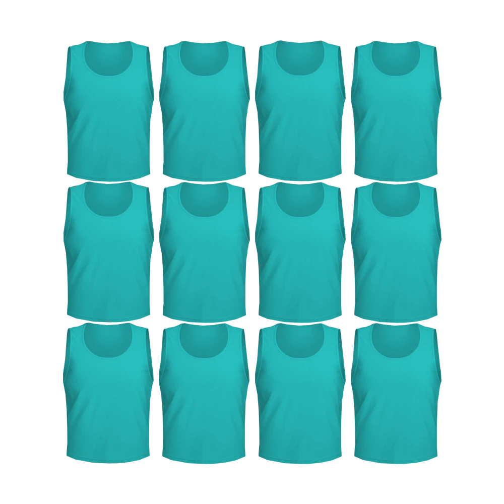 Team Practice Mesh Scrimmage Vests Sport Pinnies Training Bibs (12 Pieces)