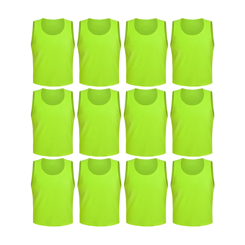 Team Practice Mesh Scrimmage Vests Sport Pinnies Training Bibs (12 Pieces)