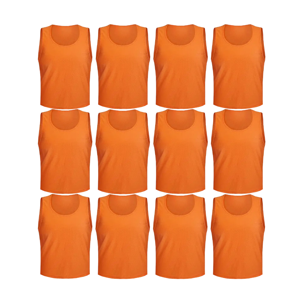 Team Practice Mesh Scrimmage Vests Sport Pinnies Training Bibs (12 Pieces)
