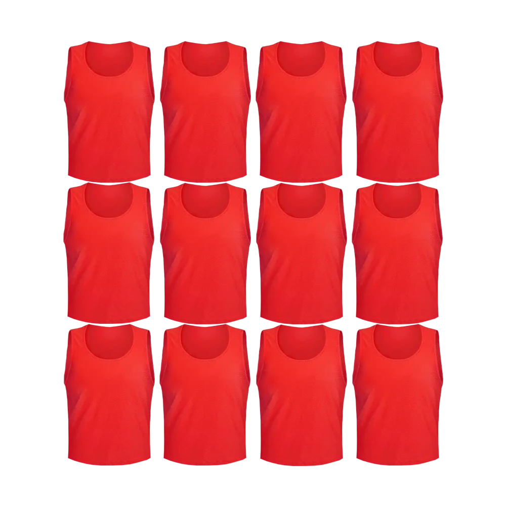 Team Practice Mesh Scrimmage Vests Sport Pinnies Training Bibs (12 Pieces)