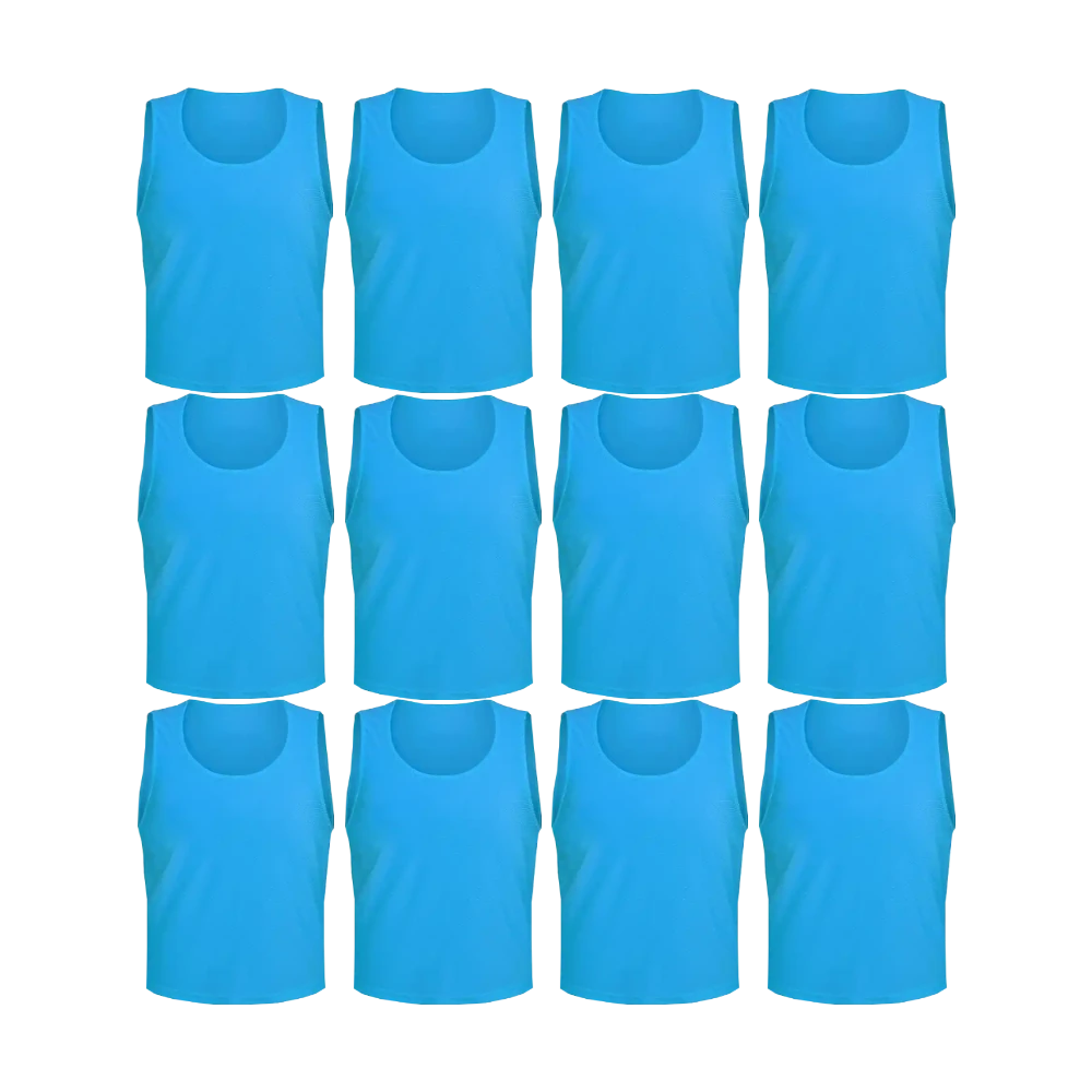 Team Practice Mesh Scrimmage Vests Sport Pinnies Training Bibs (12 Pieces)