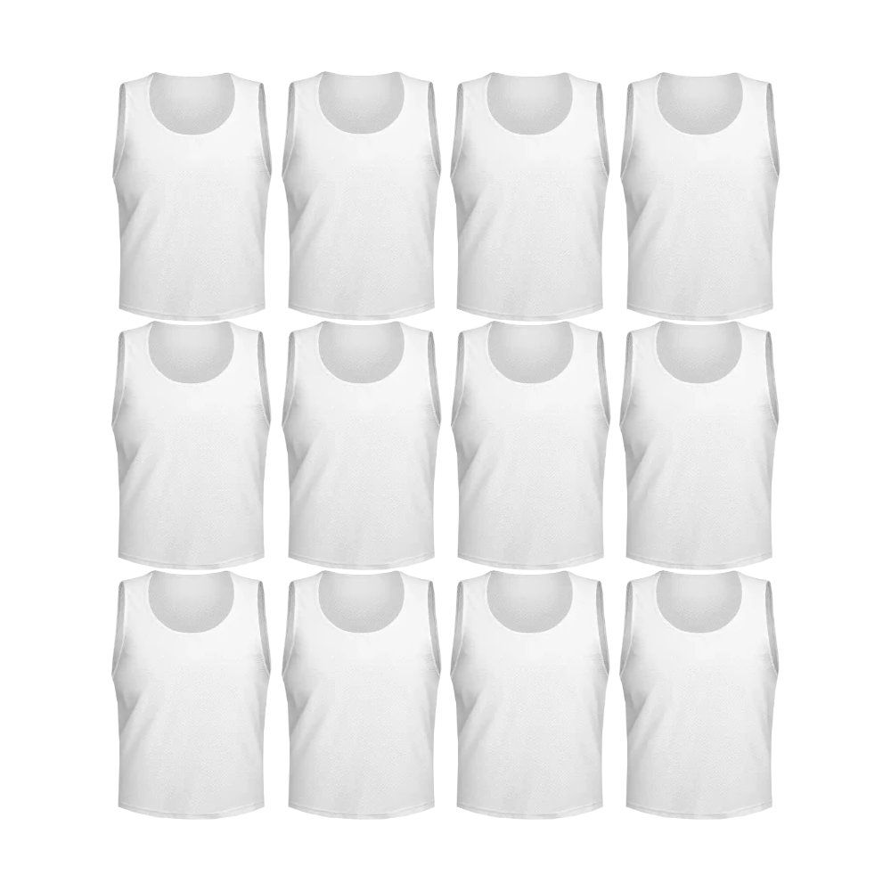 Team Practice Mesh Scrimmage Vests Sport Pinnies Training Bibs (12 Pieces)