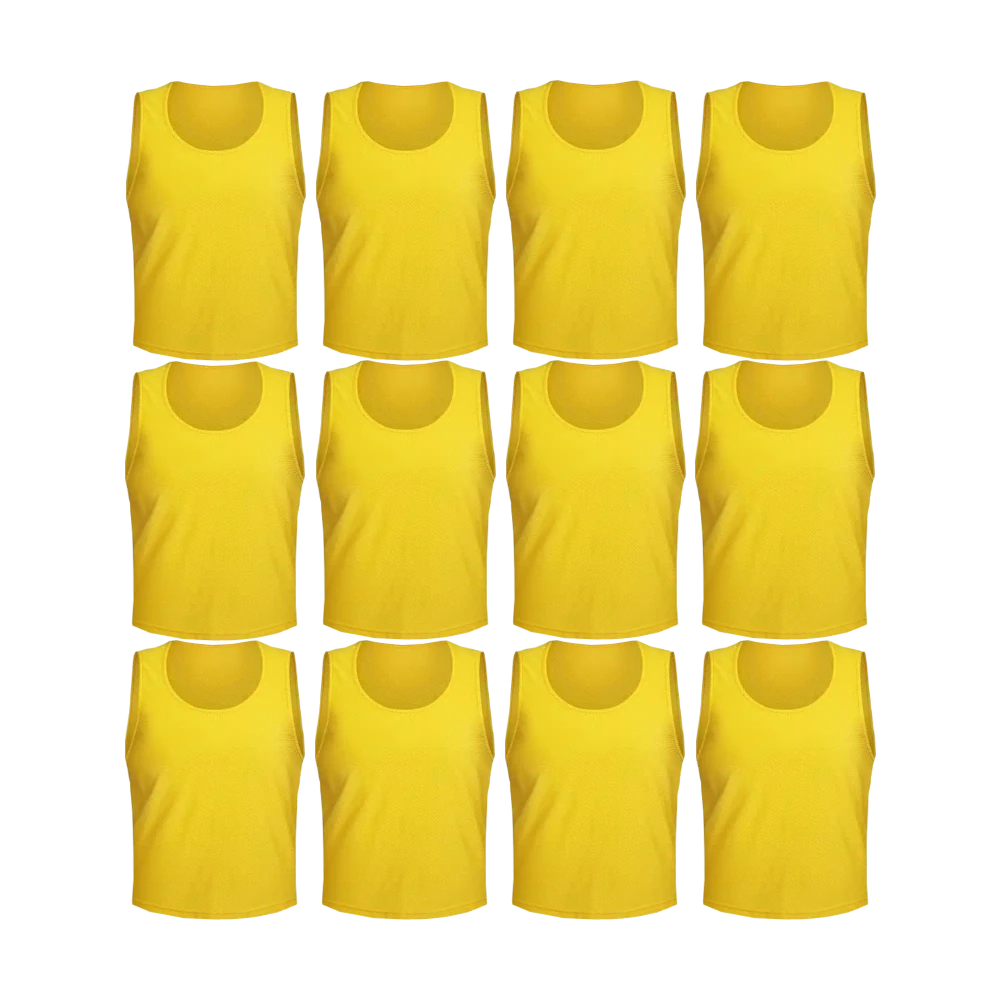 Team Practice Mesh Scrimmage Vests Sport Pinnies Training Bibs (12 Pieces)