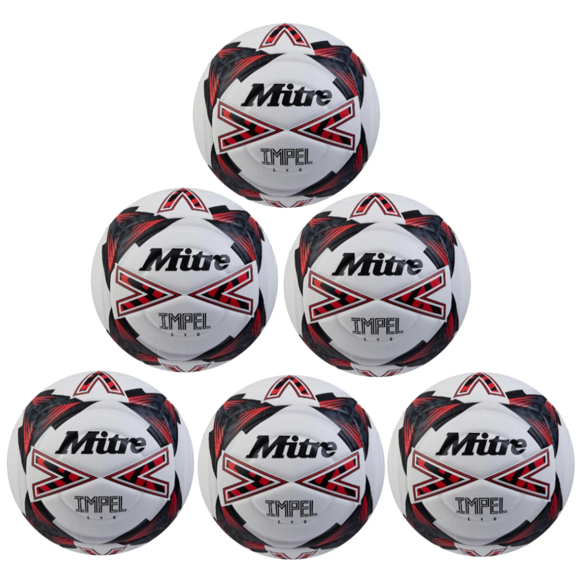 Mitre Impel Evo Soccer Ball - (Pack of 4, 6 or 10)