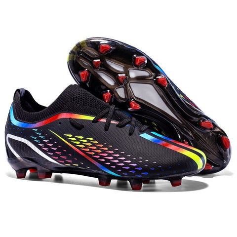 Buy black Men / Women Messi Style Low Ankle Soccer Cleats for Lawn or Artificial Grass