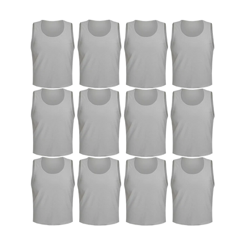 Buy gray Tych3L 12 Pack of Jersey Bibs Scrimmage Training Vests for all sizes.