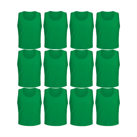 Buy green Tych3L 12 Pack of Jersey Bibs Scrimmage Training Vests for all sizes.