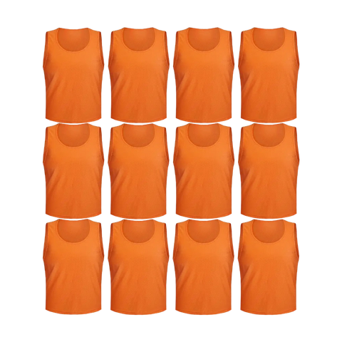 Buy orange Tych3L 12 Pack of Jersey Bibs Scrimmage Training Vests for all sizes.
