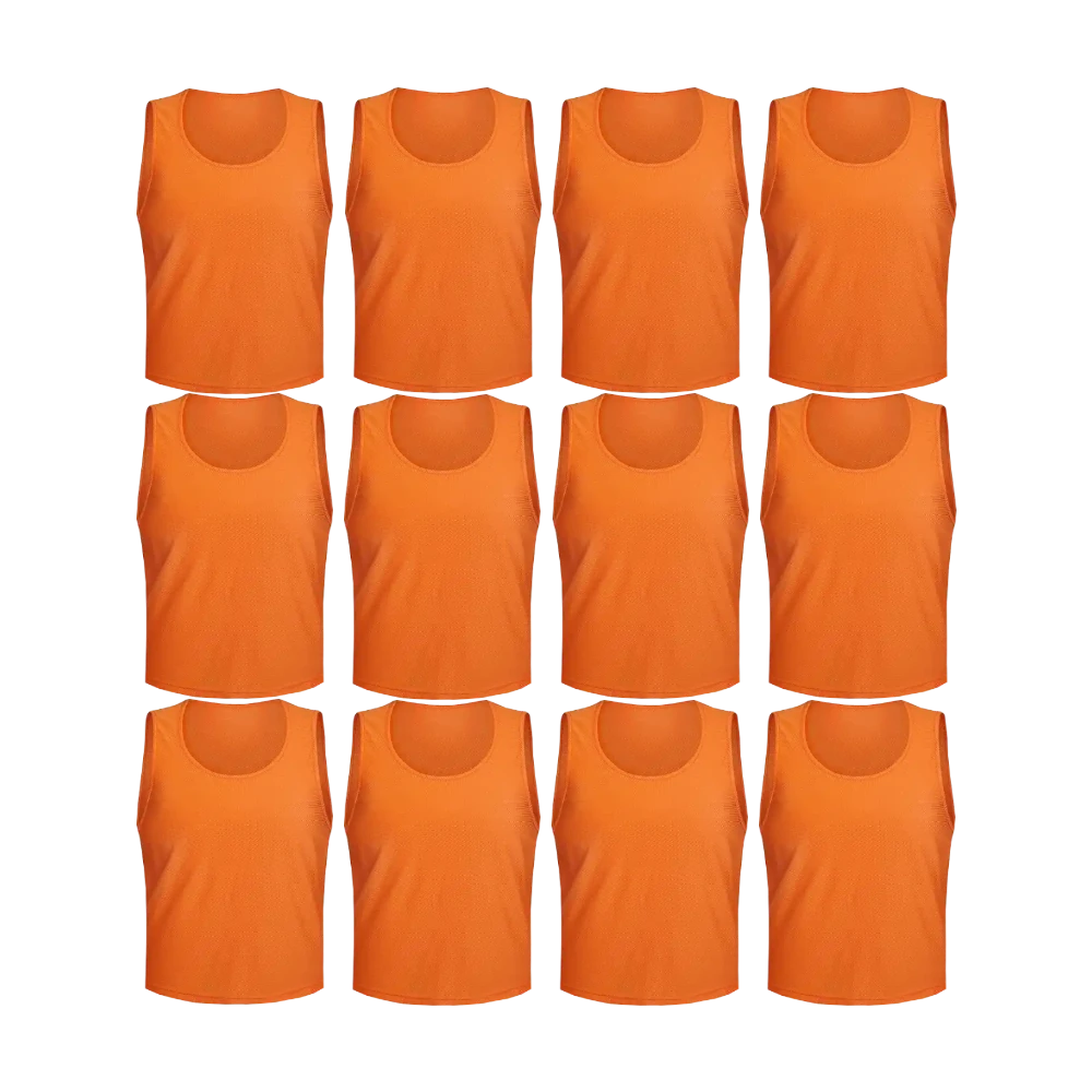 Buy orange Team Practice Mesh Scrimmage Vests Sport Pinnies Training Bibs (12 Pieces)