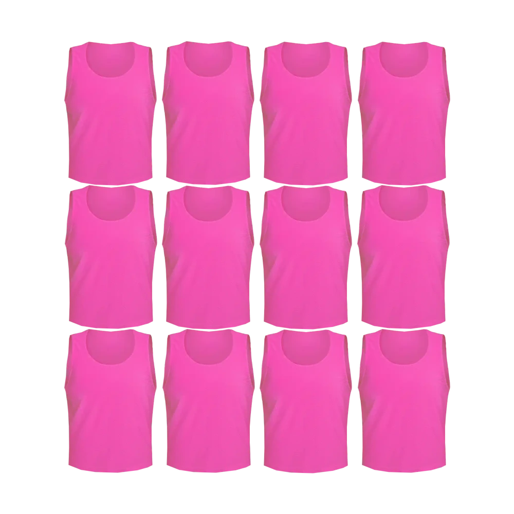 Comprar pink Tych3L 12 Pack of Jersey Bibs Scrimmage Training Vests for all sizes.