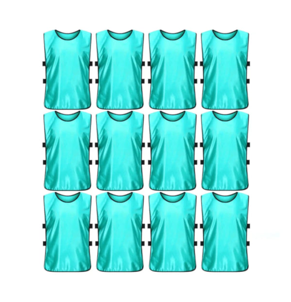 Jerseys Bibs Scrimmage Training Vests for Kids and Adults (Pack of 12 and 6 Jerseys) - Soccer Pinnies, Sports Pinnies Team Practice - 9