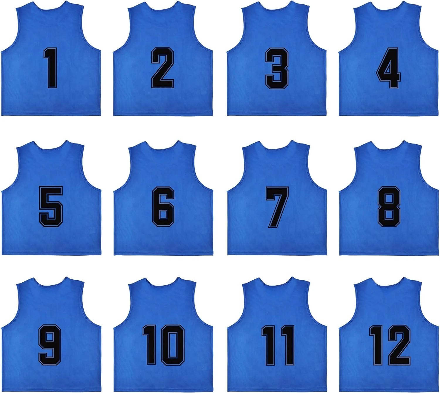 Buy dark-blue Team Practice Scrimmage Vests Sport Pinnies Training Bibs Numbered (1-12)
