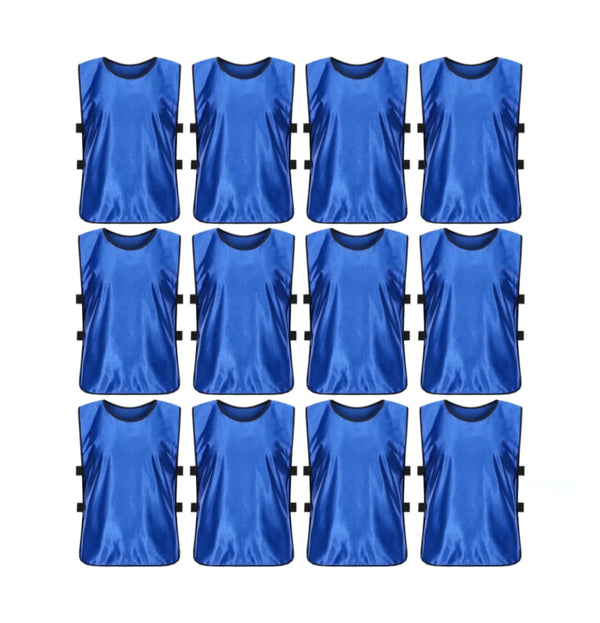 Jerseys Bibs Scrimmage Training Vests for Kids and Adults (Pack of 12 and 6 Jerseys) - Soccer Pinnies, Sports Pinnies Team Practice - 5
