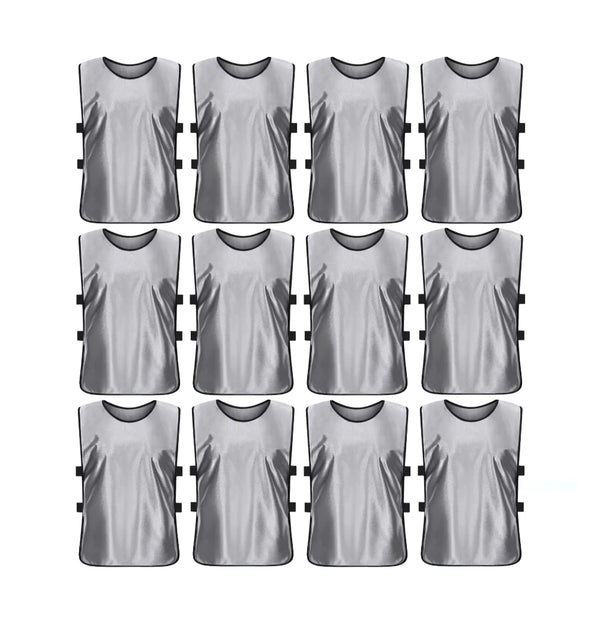 Jerseys Bibs Scrimmage Training Vests for Kids and Adults (Pack of 12 and 6 Jerseys) - Soccer Pinnies, Sports Pinnies Team Practice - 18