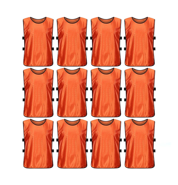 Jerseys Bibs Scrimmage Training Vests for Kids and Adults (Pack of 12 and 6 Jerseys) - Soccer Pinnies, Sports Pinnies Team Practice - 13