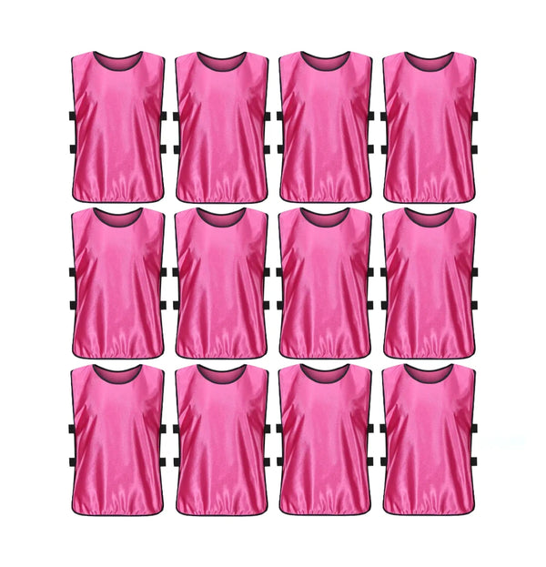 Jerseys Bibs Scrimmage Training Vests for Kids and Adults (Pack of 12 and 6 Jerseys) - Soccer Pinnies, Sports Pinnies Team Practice - 15