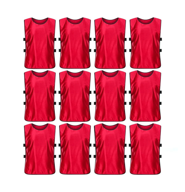 Jerseys Bibs Scrimmage Training Vests for Kids and Adults (Pack of 12 and 6 Jerseys) - Soccer Pinnies, Sports Pinnies Team Practice - 17
