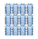 Jerseys Bibs Scrimmage Training Vests for Kids and Adults (Pack of 12 and 6 Jerseys) - Soccer Pinnies, Sports Pinnies Team Practice - 19