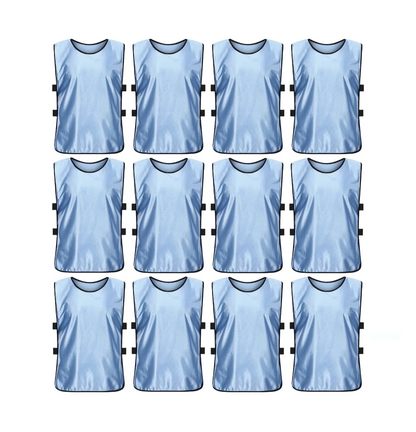 Team Practice Scrimmage Vests Sport Pinnies Training Bibs with Open Sides (12 Pieces)