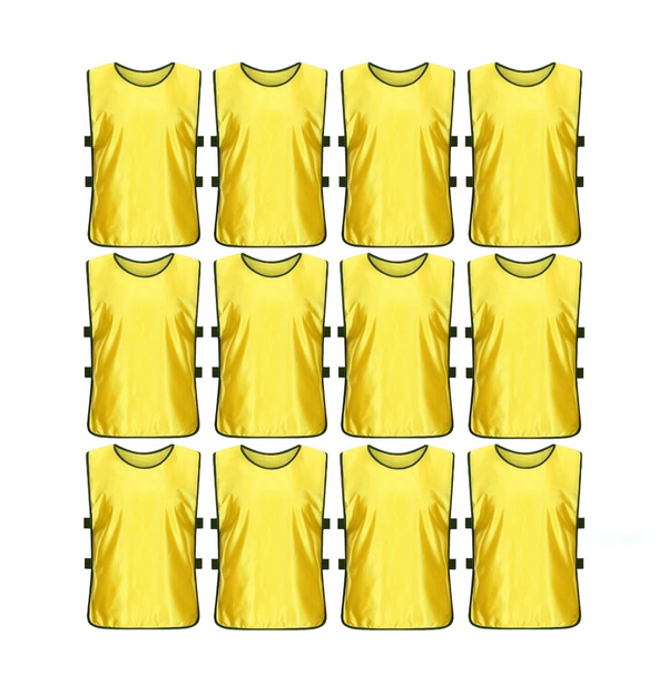 Jerseys Bibs Scrimmage Training Vests for Kids and Adults (Pack of 12 and 6 Jerseys) - Soccer Pinnies, Sports Pinnies Team Practice - 21