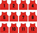 Tych3L 12 Pack of Numbered Jersey Bibs Scrimmage Training Vests for all sizes. - 4