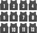 Tych3L 12 Pack of Numbered Jersey Bibs Scrimmage Training Vests for all sizes. - 7