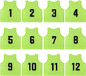 Tych3L 12 Pack of Numbered Jersey Bibs Scrimmage Training Vests for all sizes. - 9