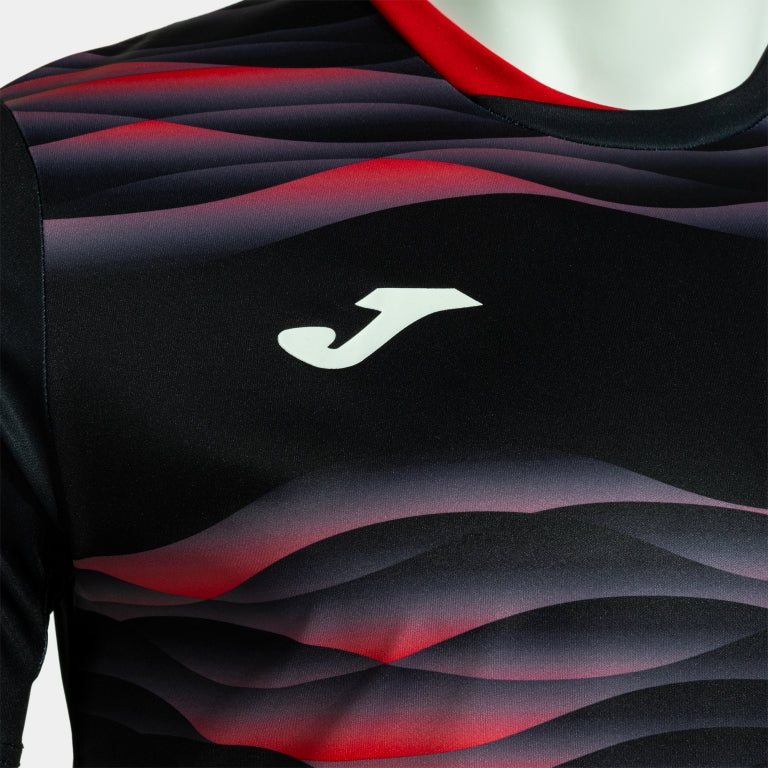 Joma Tiger VII black jersey fabric detail