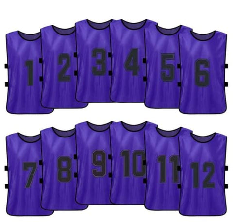 Comprar purple Tych3L Numbered Jersey Bibs Scrimmage Training Vests