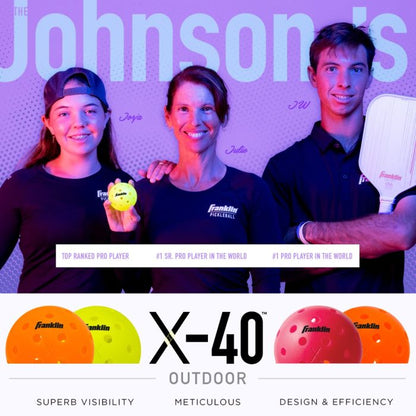 Franklin Pickleball X-40 Outdoor Pickleballs 3 Pack