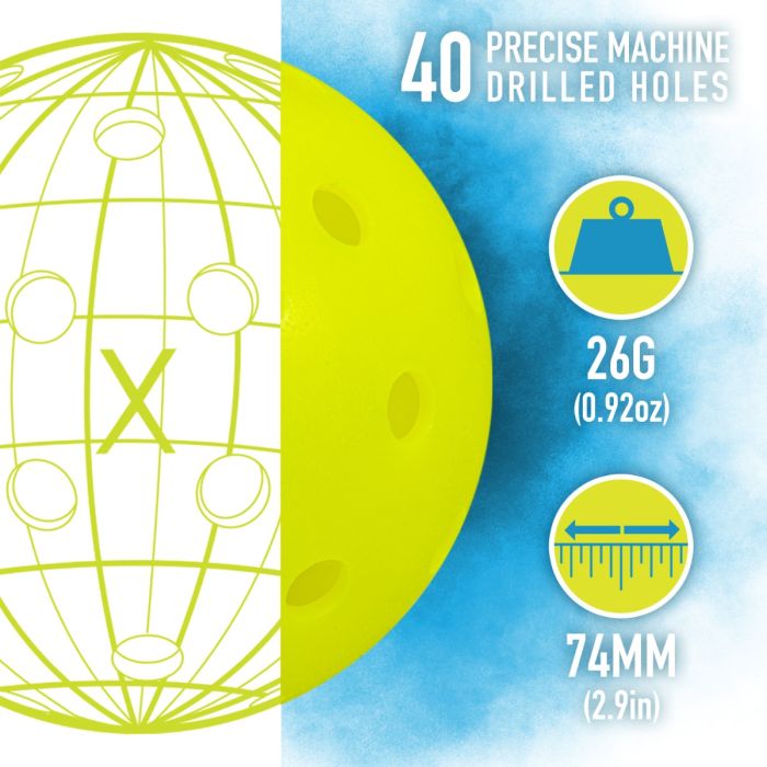 Franklin Pickleball X-40 Outdoor Pickleballs 3 Pack