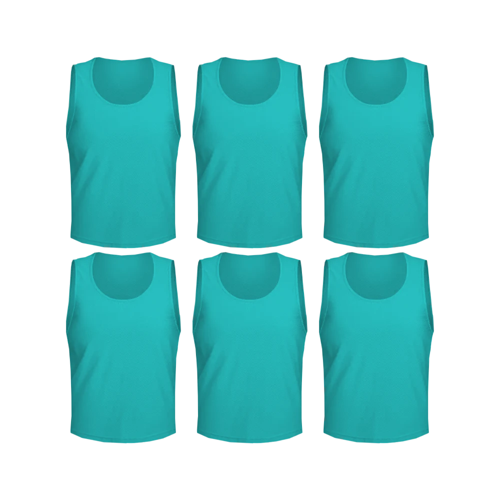 Buy blue-lake Tych3L 6 Pack of Jersey Bibs Scrimmage Training Vests for all sizes.