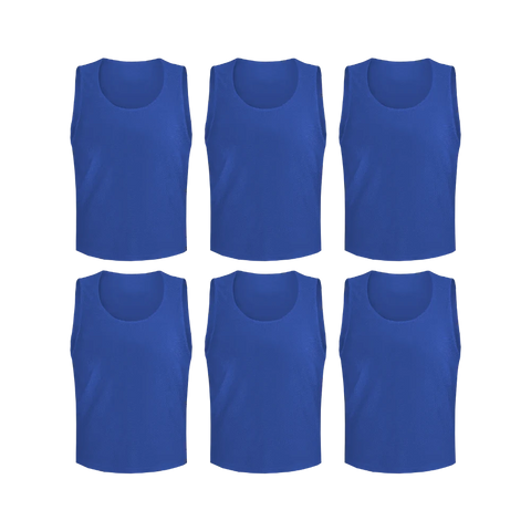 Buy dark-blue Tych3L 6 Pack of Jersey Bibs Scrimmage Training Vests for all sizes.
