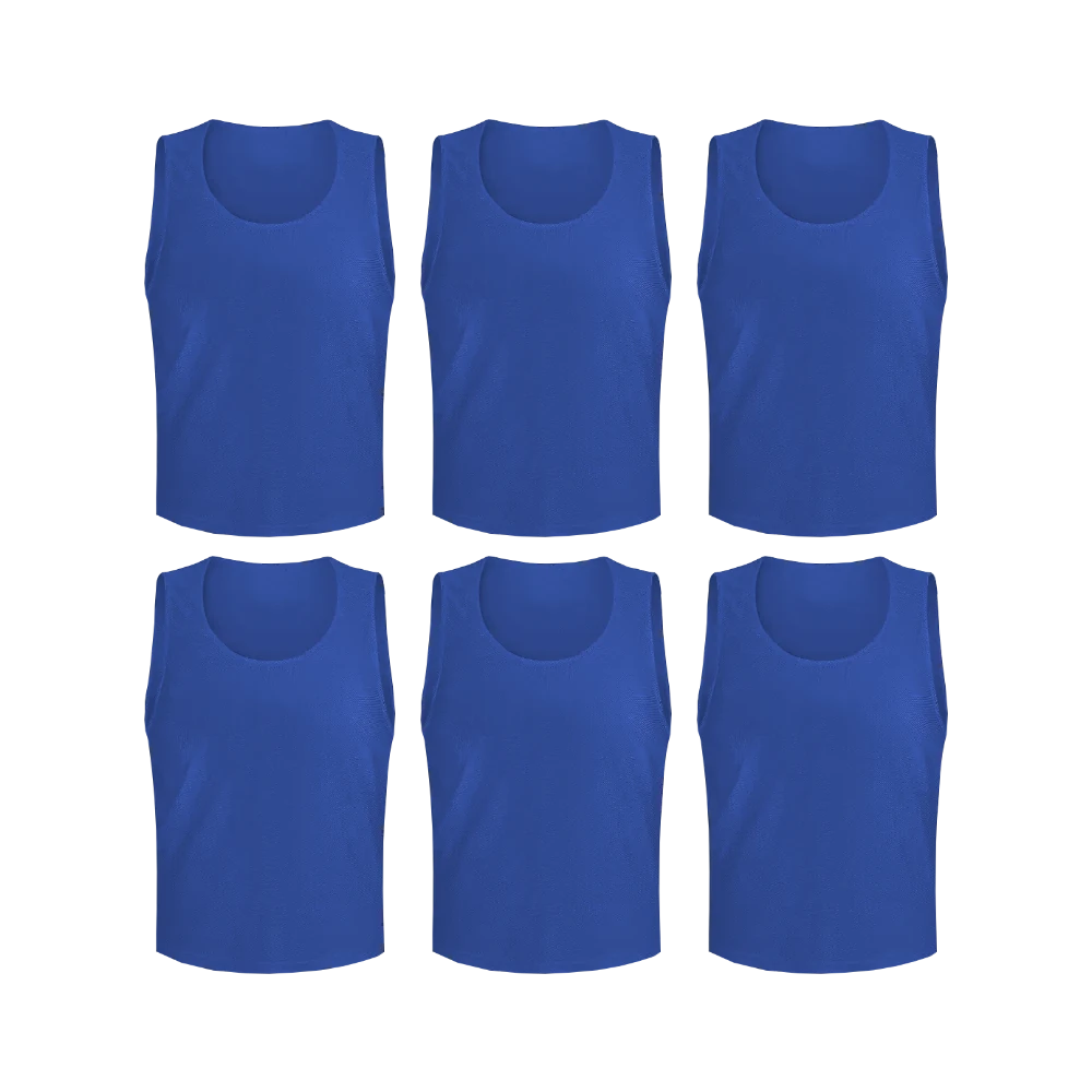 Buy dark-blue Tych3L 6 Pack of Jersey Bibs Scrimmage Training Vests for all sizes.
