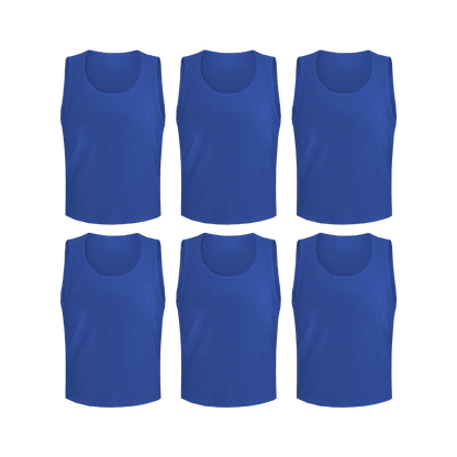 Team Practice Mesh Scrimmage Vests Sport Pinnies Training Bibs (6 Pieces)