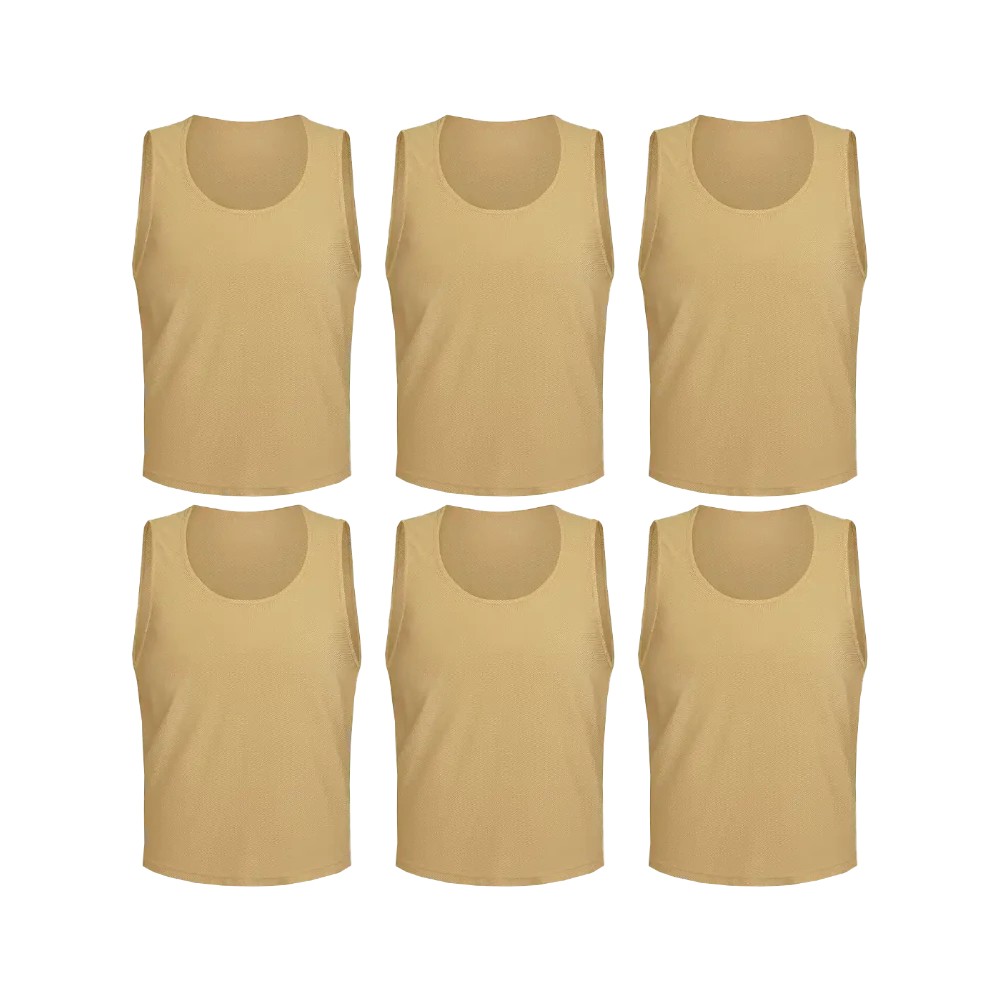 Buy gold Tych3L 6 Pack of Jersey Bibs Scrimmage Training Vests for all sizes.