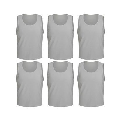 Team Practice Mesh Scrimmage Vests Sport Pinnies Training Bibs (6 Pieces)