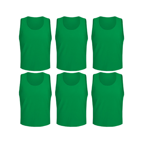 Buy green Tych3L 6 Pack of Jersey Bibs Scrimmage Training Vests for all sizes.