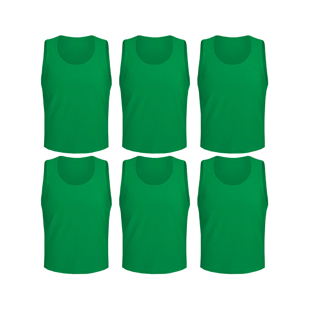 Buy green Tych3L 6 Pack of Jersey Bibs Scrimmage Training Vests for all sizes.