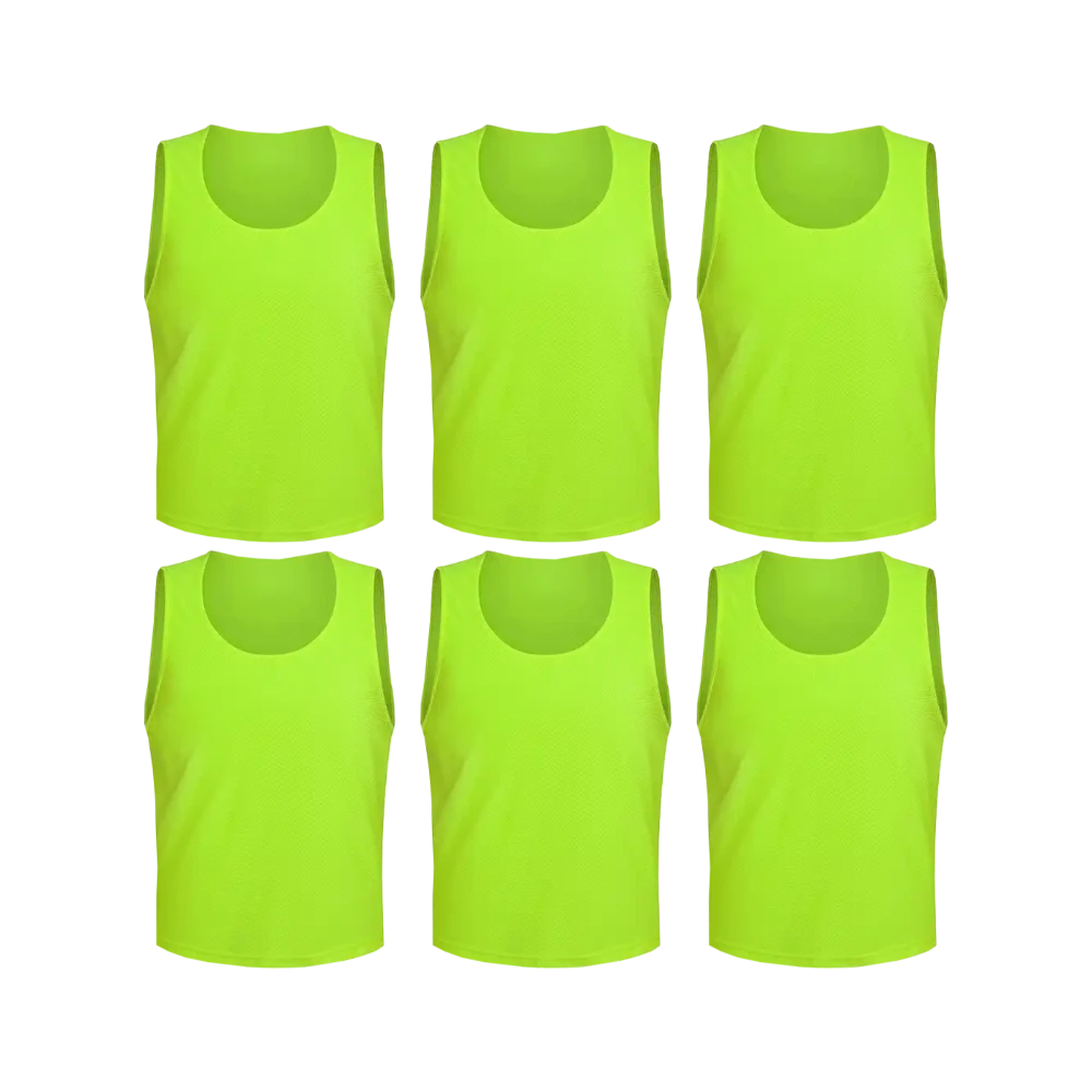 Buy neon-green Tych3L 6 Pack of Jersey Bibs Scrimmage Training Vests for all sizes.