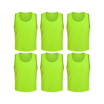 Team Practice Mesh Scrimmage Vests Sport Pinnies Training Bibs (6 Pieces)