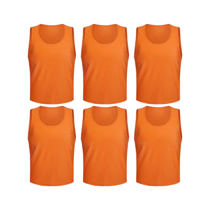 Team Practice Mesh Scrimmage Vests Sport Pinnies Training Bibs (6 Pieces)