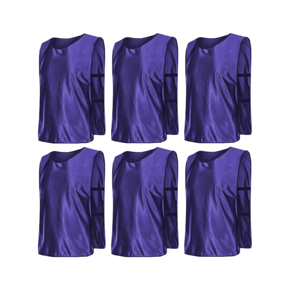 Comprar purple Team Practice Scrimmage Vests Sport Pinnies Training Bibs with Open Sides (6 Pieces)