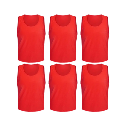 Team Practice Mesh Scrimmage Vests Sport Pinnies Training Bibs (6 Pieces)