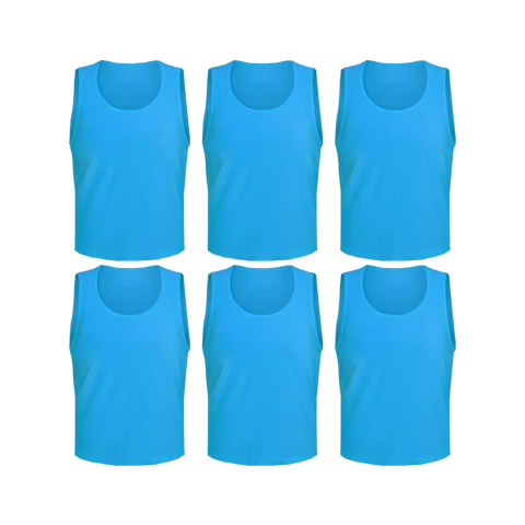 Buy sky-blue Tych3L 6 Pack of Jersey Bibs Scrimmage Training Vests for all sizes.