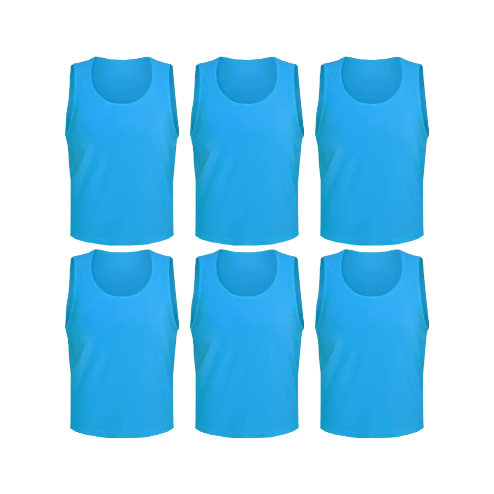 Buy sky-blue Tych3L 6 Pack of Jersey Bibs Scrimmage Training Vests for all sizes.
