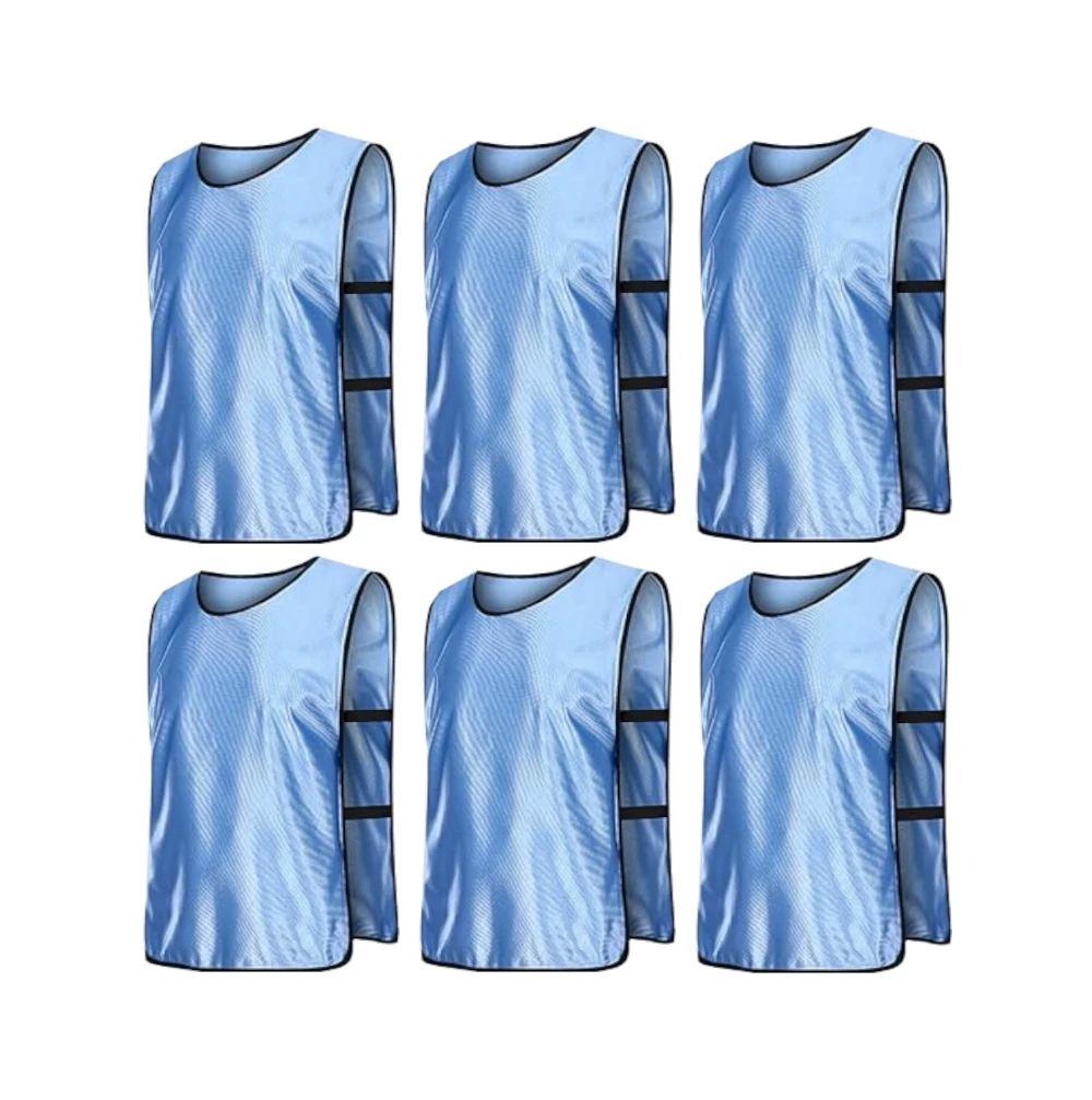Comprar sky-blue Team Practice Scrimmage Vests Sport Pinnies Training Bibs with Open Sides (6 Pieces)