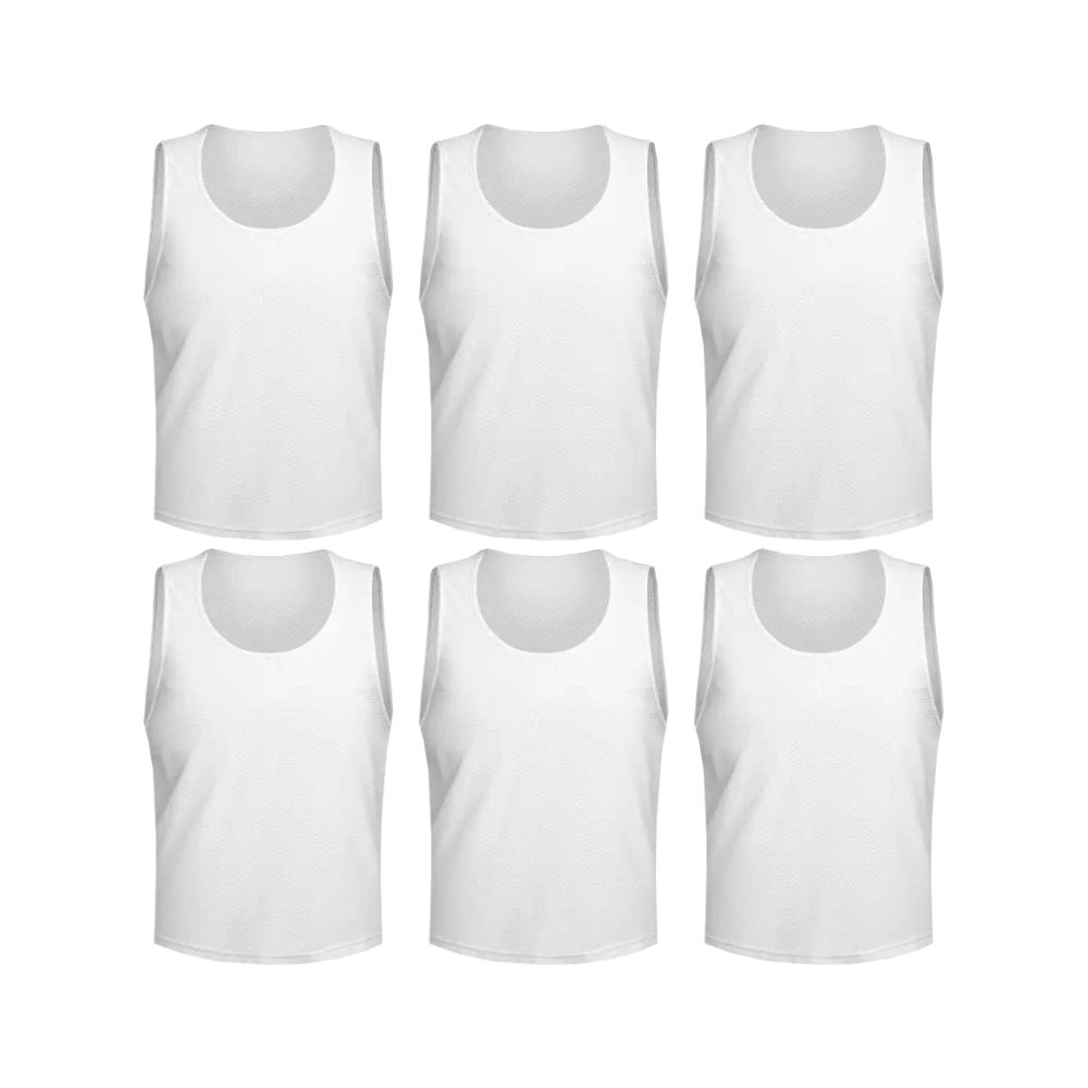 Buy white Team Practice Mesh Scrimmage Vests Sport Pinnies Training Bibs (6 Pieces)