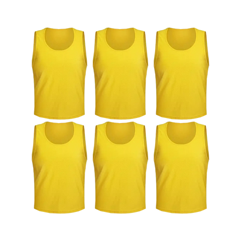 Buy yellow Tych3L 6 Pack of Jersey Bibs Scrimmage Training Vests for all sizes.