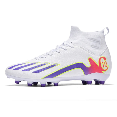 Buy white-fushia Kids / Youth Soccer Soccer Cleats For Firm Ground or Lawn